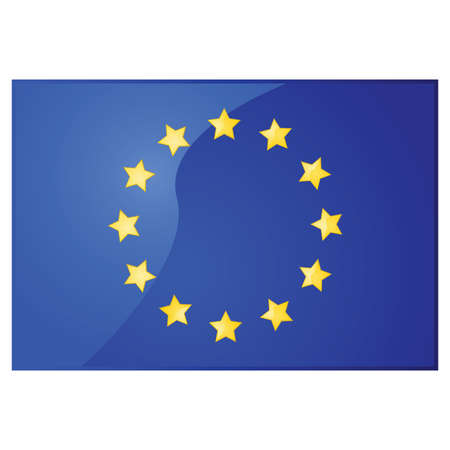 Glossy illustration of the flag of the European Unionのイラスト素材