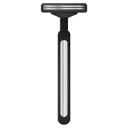 Illustration of a black and silver razorのイラスト素材
