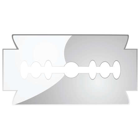 Glossy illustration of a stainless steel razor bladeのイラスト素材
