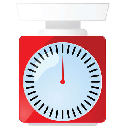 Glossy illustration of a red food scaleのイラスト素材