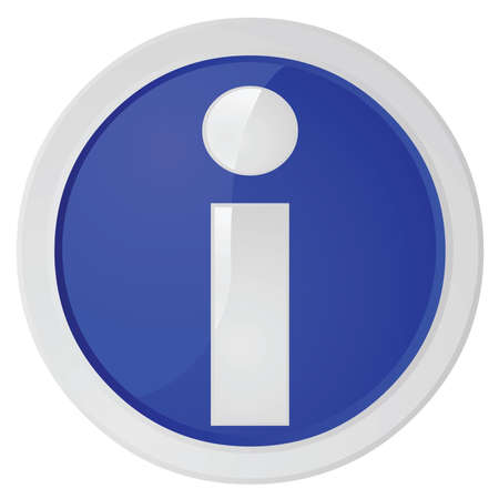 Glossy illustration of a blue information signのイラスト素材