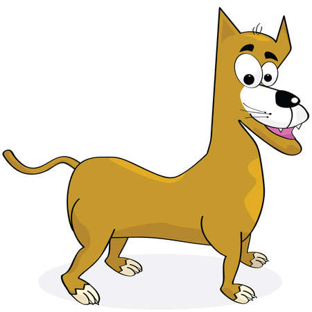 Cartoon illustration of a happy cat walking aroundのイラスト素材