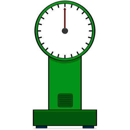 Cartoon illustration showing a vintage style analog scaleのイラスト素材