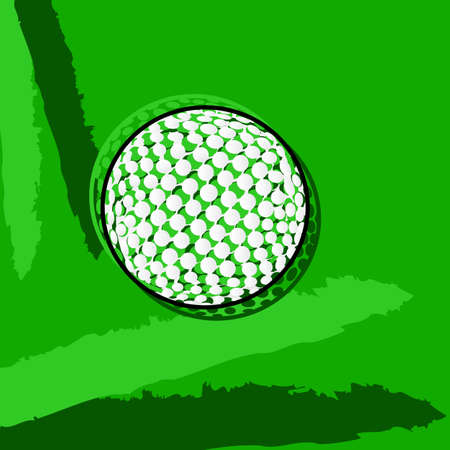 Concept illustration showing a stylized golf ballのイラスト素材