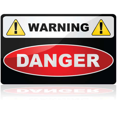 Glossy Illustration Showing A Warning Danger Signのイラスト素材 ストックフォト 写真素材 のstock Foto ストックドットフォト