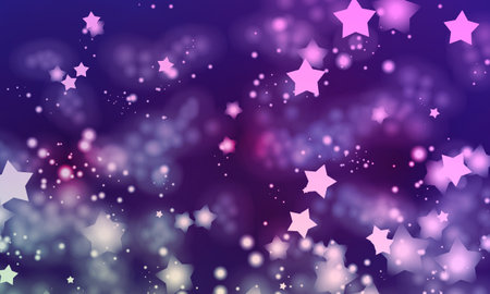 Christmas holidays, Merry christmas, star shines, snow flakes Christmas balls blur stars blurry snow...