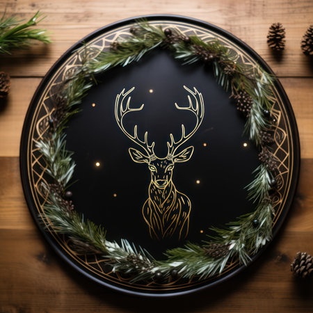 christmas lights and decorations wooden christmas box with red bow light, red, christmas background,の素材