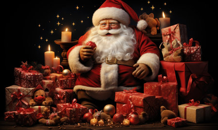 classic santa claus, the santa claus standingの素材