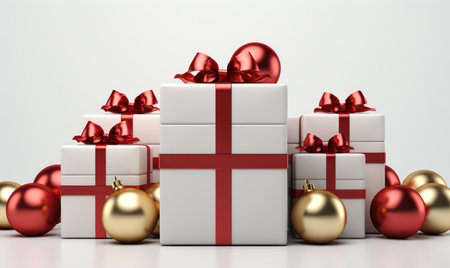 Christmas tree with many presents in it is made of shiny presents, sparking Christmas giftsの素材