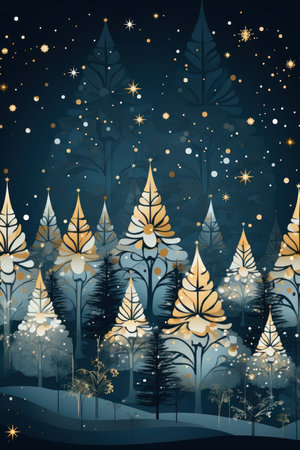 Christmas tree is with gifts, large Christmas tree, lights of Christmas tree in the room Christmas decorationの素材