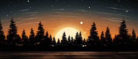 Christmas tree is with gifts, large Christmas tree, lights of Christmas tree in the room Christmas decorationの素材