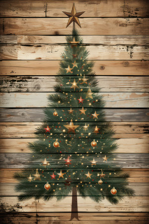 Christmas tree is with gifts, large Christmas tree, lights of Christmas tree in the room Christmas decorationの素材