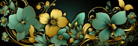 Christmas scenes, Christmas flowers, Christmas trees, balls, ornaments, Christmas backgroundの素材