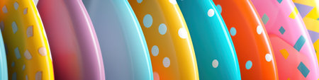 Colorful abstract background with circles. 3d rendering, 3d illustration.の素材