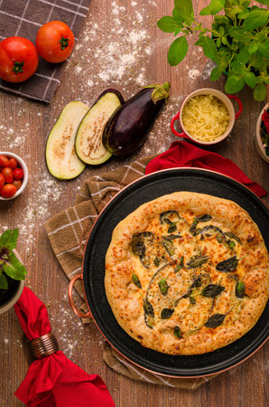 Photos for gourmet pizzeria menu wooden background, foodstyling gastronomy, food photography, handmade pizzasの写真素材