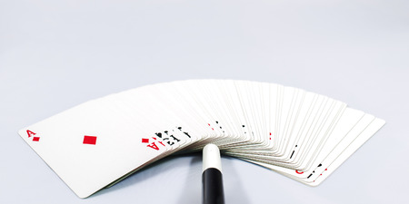 playing cards on white background