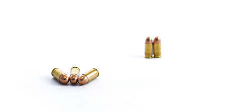 Bullet on white background