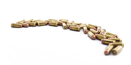 Bullet on white background