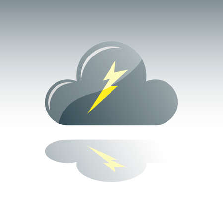 Dark Gray Cloud With Lightning and Reflection