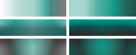 Six Vector Banners Based on Lines