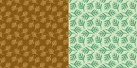 Illustration of Abstract Leaves Seamless Pattern - Original Designのイラスト素材