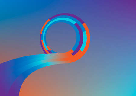   Illustration of Dynamic Motion Circular Frame Shapeのイラスト素材