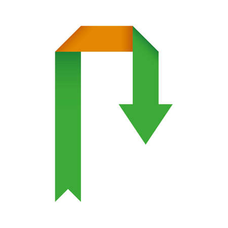 Vector Illustration of Arrow Folding Over Itselfのイラスト素材