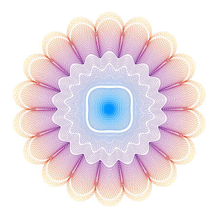 Guilloche Rosette (strokes have been outlined)のイラスト素材