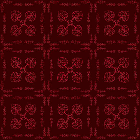 Vector Illustration of Heart Seamless Pattern - Original Designのイラスト素材