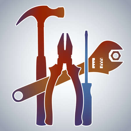 Tools - Color Gradient Silhouettesのイラスト素材