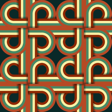 Geometric Vintage Retro Seamless Pattern Illustrationのイラスト素材