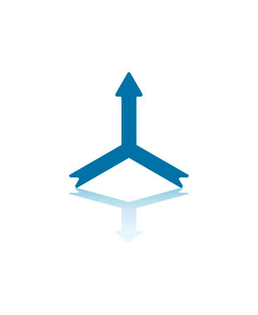 Two Arrows Connecting Into One Central Arrowのイラスト素材