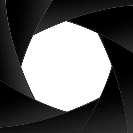Photo Camera Shutter Aperture Mechanism Frame Vector Illustrationのイラスト素材