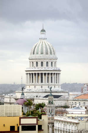 top view of Capitolio in city of havana, Cubaの写真素材