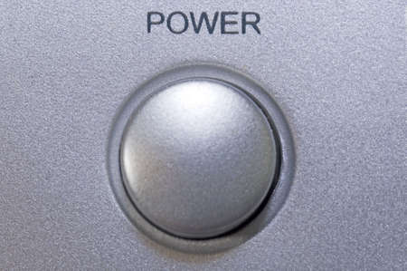 macro of a power button of a tecnology device の写真素材