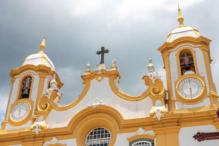Tiradentes, Minas Gerais, Brazil - November 06, 2020: Matriz de Santo Antonio Church, Colonial city of Tiradentes, Minas Gerais state, Brazilのeditorial素材