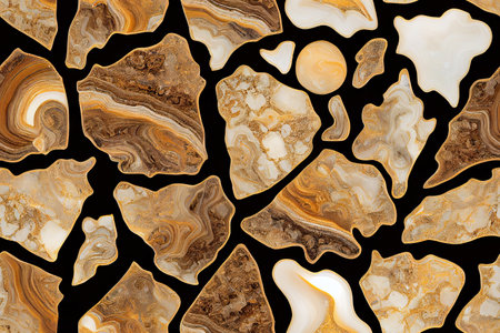 Abstract marble texture with luxurious golden dust, marble swirls and agate stone veins.の素材