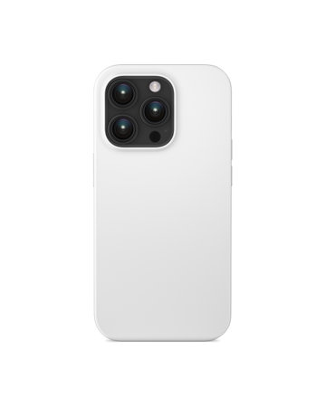 Blank cellphone case white for phone, isolated on a white backgroundの写真素材