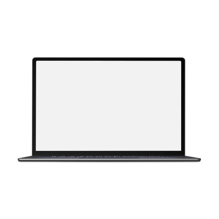 White blank laptop template isolated on a white backgroundの写真素材