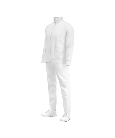Blank Sport Suit for men's template isolated on a white backgroundの写真素材