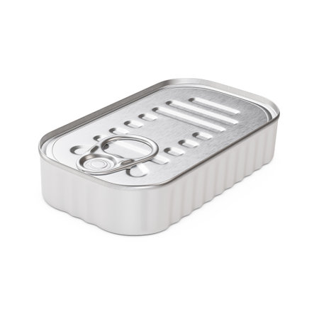 a blank Sardine Can image isolated on a white background