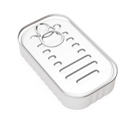 a blank Sardine Can image isolated on a white background