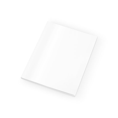 An image of a Softly Folded Cover Magazine isolated on a white backgroundの写真素材