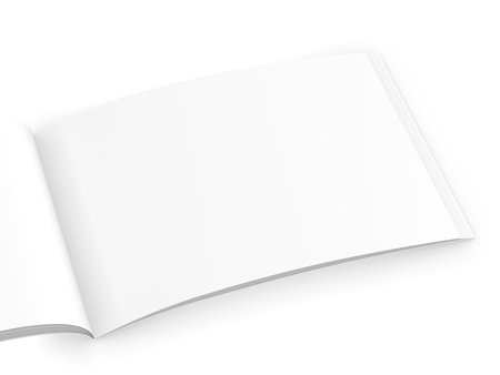 An image of a White Brochure isolated on a white backgroundの写真素材