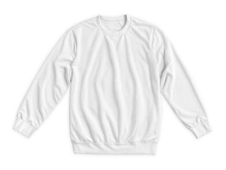 An image of a White Sweatshirt isolated on a white backgroundの写真素材