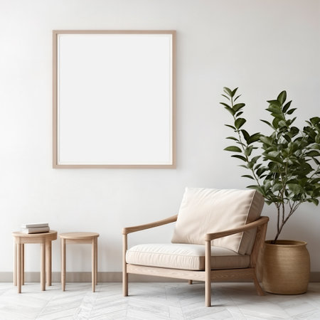 An image of an Art Painting in a living roomの写真素材