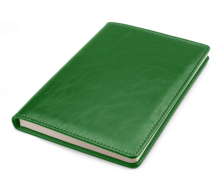 An image of a Green Notepad isolated on a white backgroundの写真素材
