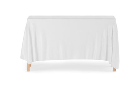 An image of a White Tablecloth isolated on a white backgroundの写真素材