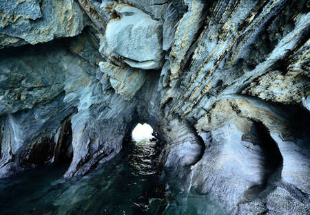 marble caves, Aisen, Chileの写真素材