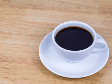 Black coffee on tableの写真素材